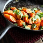 Cast Iron Carrots with Curry & Cilantro