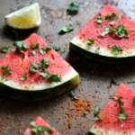 Chile Lime Watermelon Wedges with Cilantro