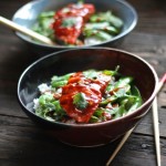 Teriyaki Salmon Bowls with Snap Peas & Sriracha