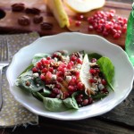 Spinach Salad with Pomegranate & Pear