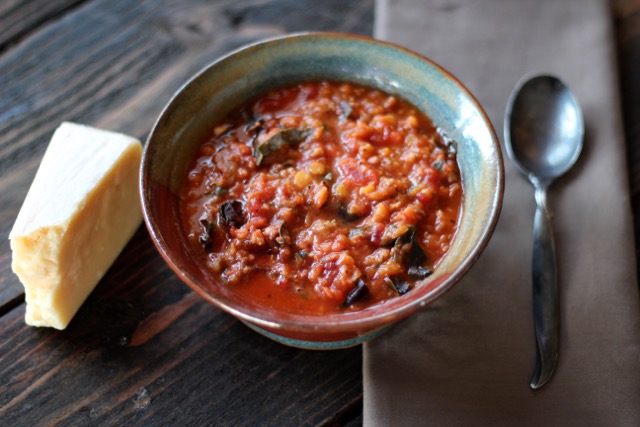 Lentil Soup with sausage