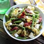 Pesto Pasta with Asparagus & Sun Dried Tomatoes