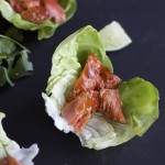 Honey Sriracha Salmon Lettuce Wraps