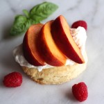 Peach Shortcake with Raspberries