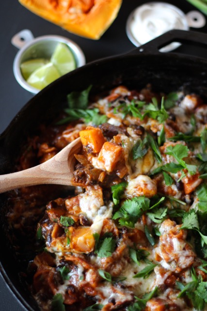 black bean enchilada skillet