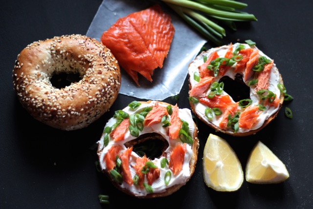 smoked salmon bagel