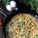 Potato Frittata with Bacon & Kale