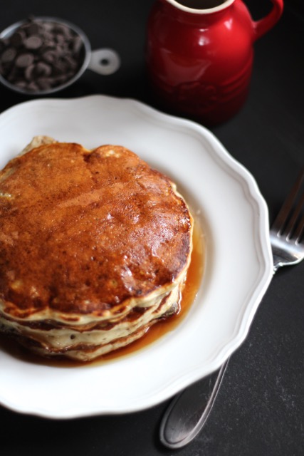 chocolate chip buttermilk pancakes