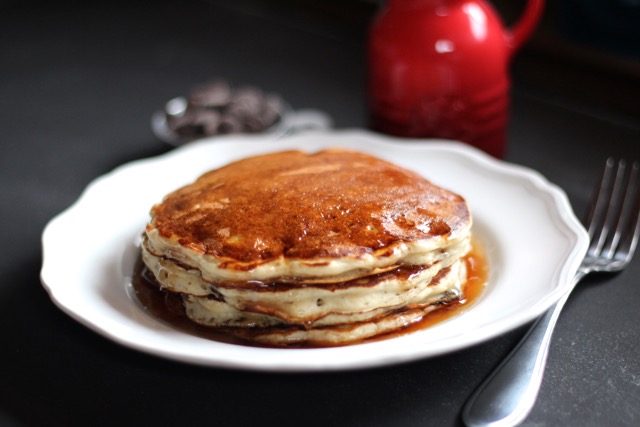 chocolate chip buttermilk pancakes