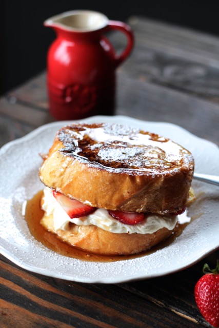 stuffed french toast with strawberries