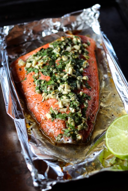 salmon baked in foil