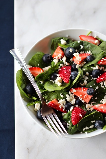 strawberry spinach salad