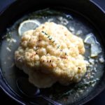 Whole Roasted Cauliflower with Lemon Thyme Butter
