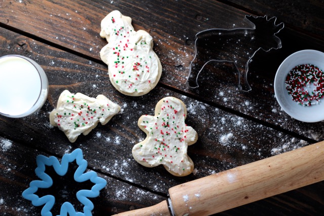 frosted christmas cookies