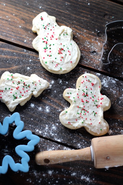 Frosted Christmas cookies