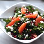 Kale Salad with Goat Cheese, Orange & Pomegranate