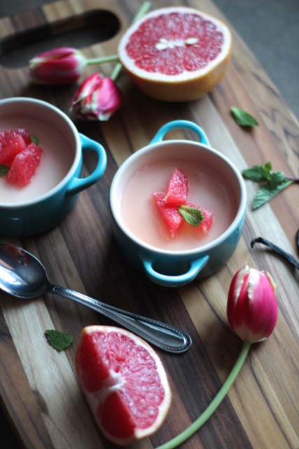 Panna Cotta with Grapefruit Gelee