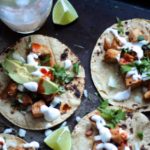 Chipotle Chicken Tacos with Garlic Lime Crema