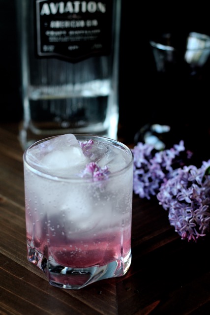 Gin & Tonic with Lilac Syrup